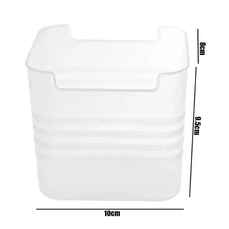 Cajas de almacenamiento de puerta lateral para nevera, caja de conservación de alimentos para frutas y verduras, organizadores de refrigerador que ahorran espacio, contenedores de cocina: M / Gris claro