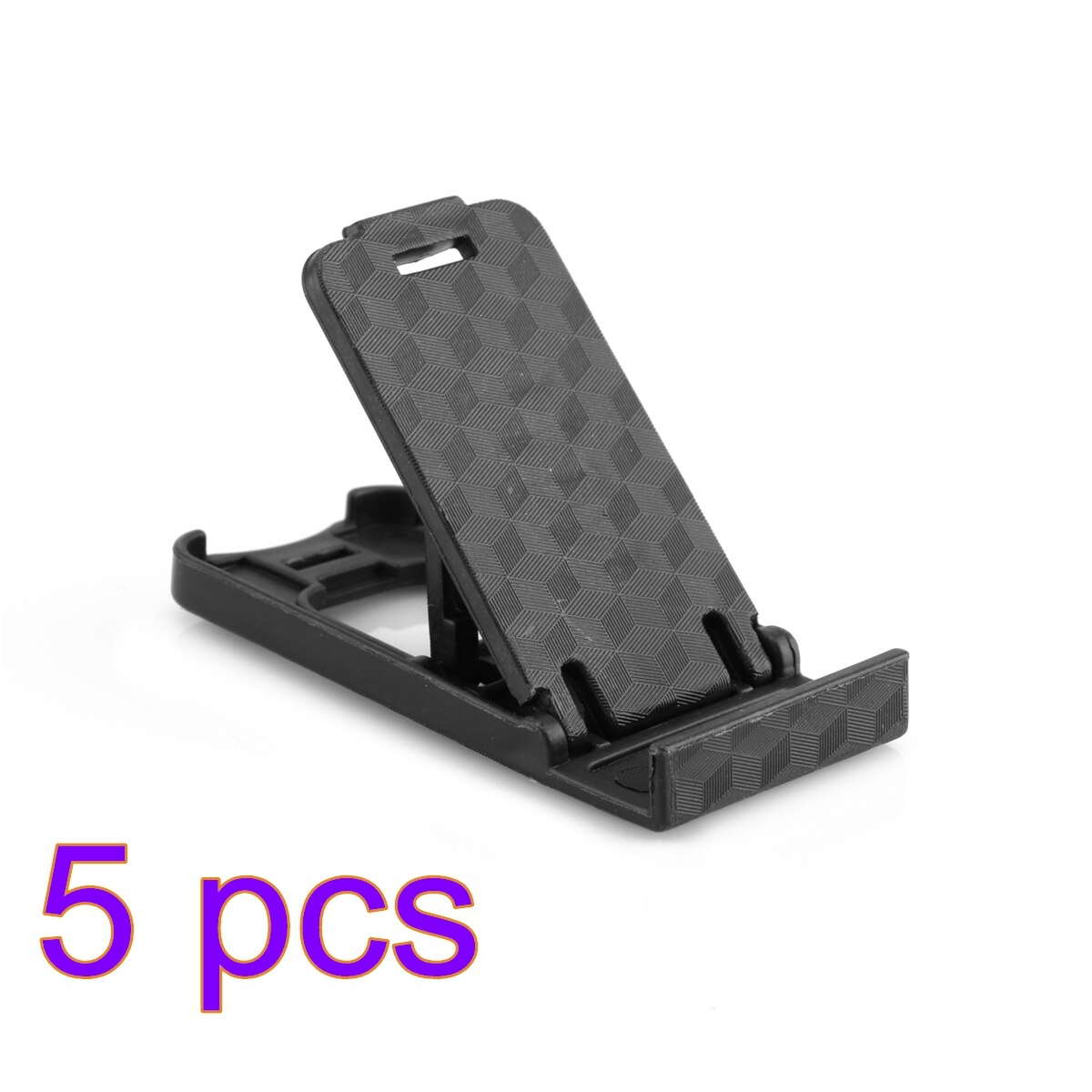 Soporte de teléfono para IPhone, soporte de escritorio plegable de plástico ajustable, Universal, para Xiaomi y Huawei: buy 3 send 5 black