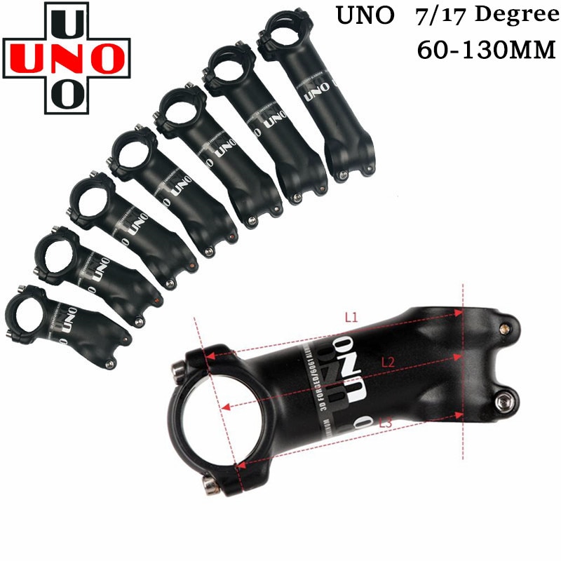 UNO potence vélo ultraléger 7 17 35 degrés vtt montagne route tiges 28.6 31.8mm 60/70/80/90/100/110/120/130mm vélo Accesorios