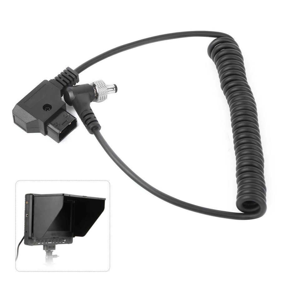 D TAP Plug to DC Port DC Monitor Supply Cable Plastic Black Spring Power Wire with Lock Monitor Power Supply Cable