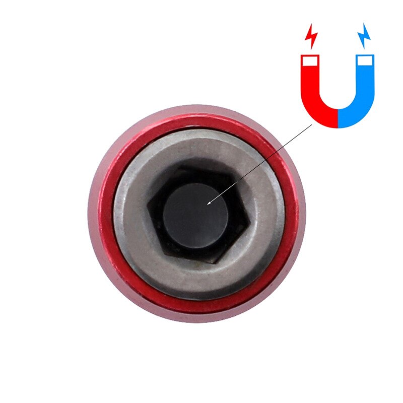 Magnetic Screwdriver Head Anti-slip S2 Steel Electric Screwdriver Set 1/4" Single-end Power Tool With Hexagon Handle