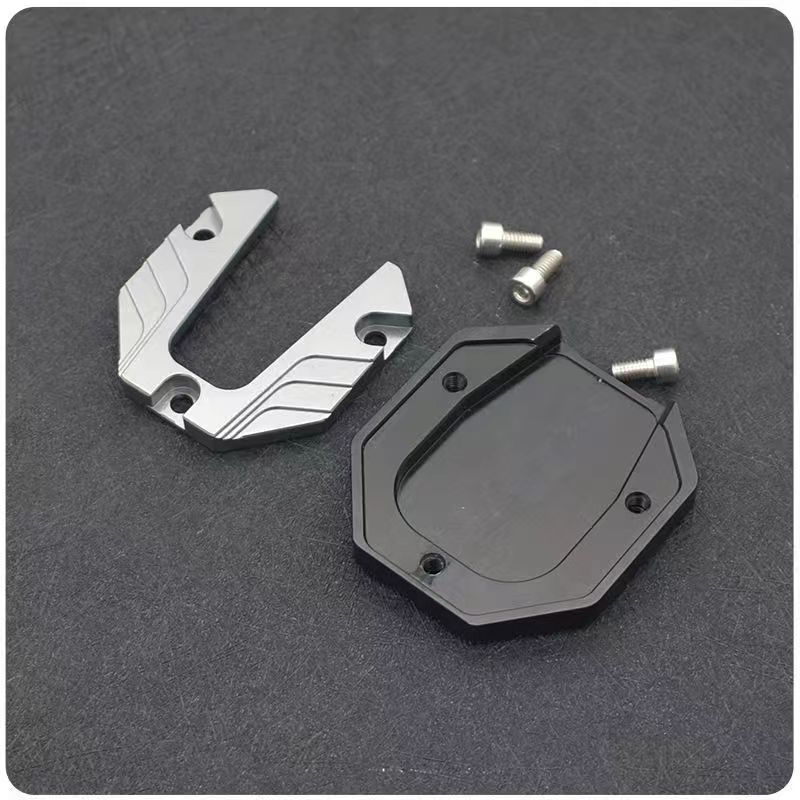 Motorstandaard Pad Antislip Vergroter Basisondersteuning Uitbreiding Vergroter Scooter Bromfiets Voetkussen CNC Aluminiumlegering