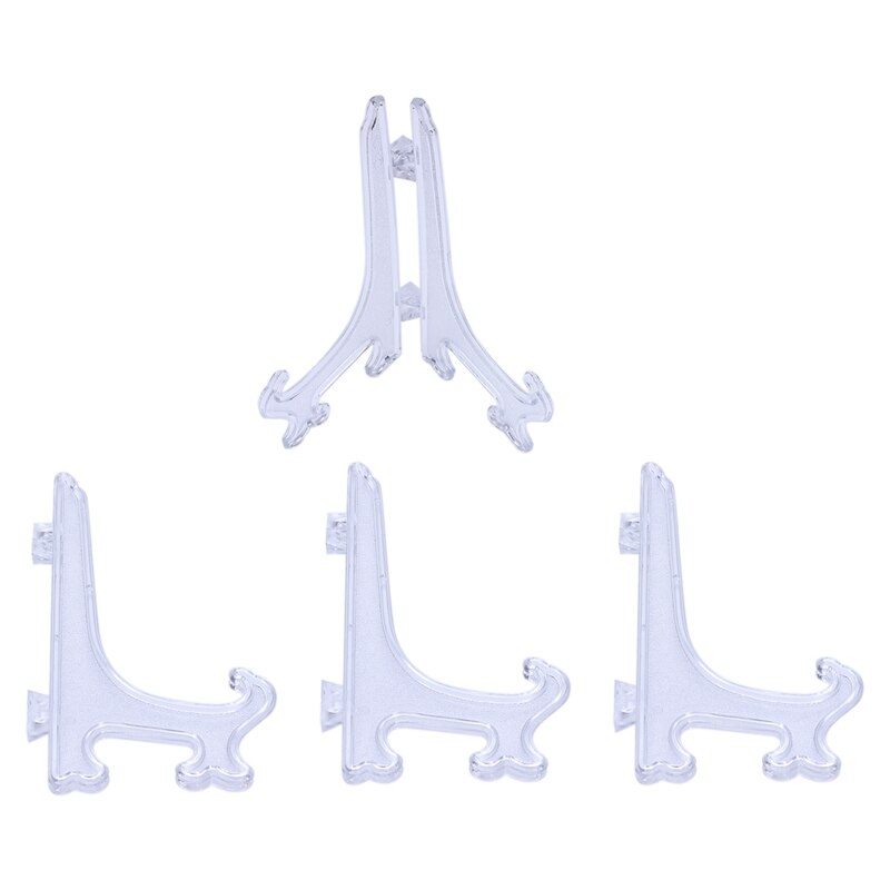 4X Afdruiprek Schotel Houder Schotel Stand Voor Foto 'S 12.5*7.5Cm Transparant: Default Title