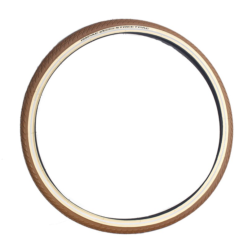 Cykeldæk impac 28 tommer 47-622 ståldæk 28 x 1.75 brun hudfarve kant reflekterende stribe cykeldæk