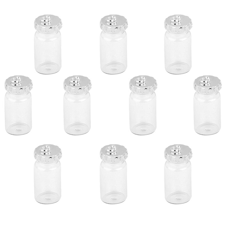 10 stuks mini flesjes lege glazen flesjes hanger bedels transparant