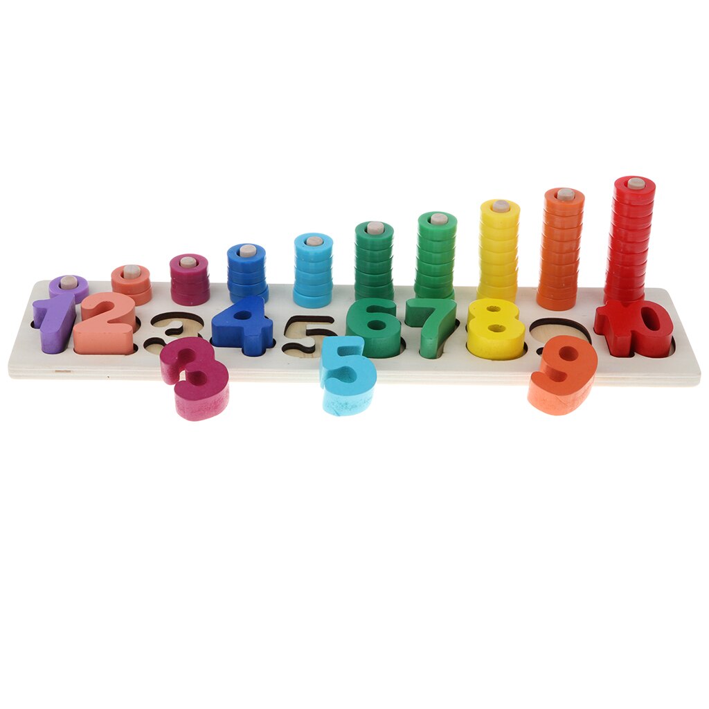 Wooden Colorful Math Counting Stacker Color Sorter... – Grandado
