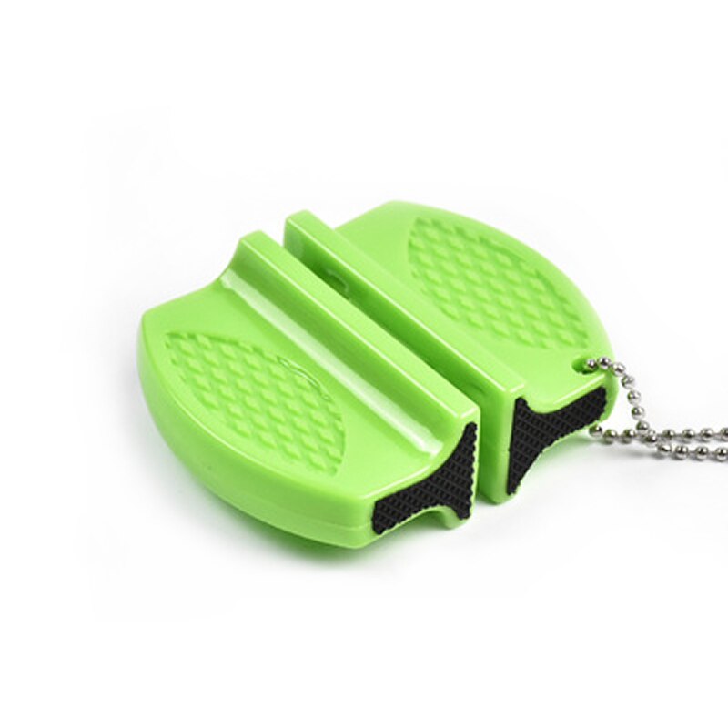 Afilador de cuchillos de 4 etapas para cuchillos rectos, tijeras de cocina, piedra de afilar, amoladora de cerámica de diamante, restaurar y pulir cuchillas: Type 2 green