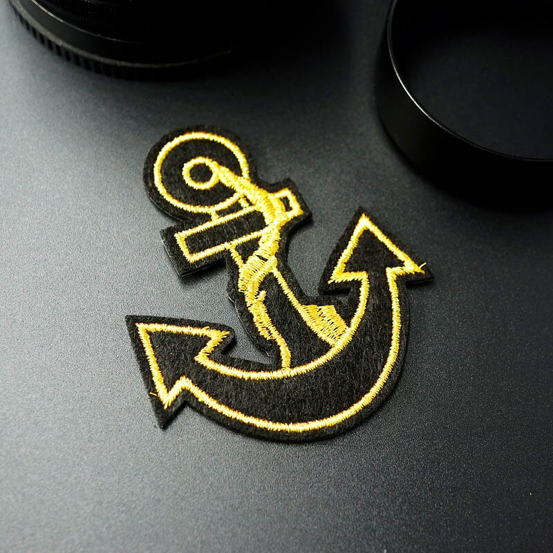 Anker (Size: 5.3X6.6cm) Diy Badges Patch Geborduurde Applique Naaien Label Kleding Stickers Kleding Accessoires