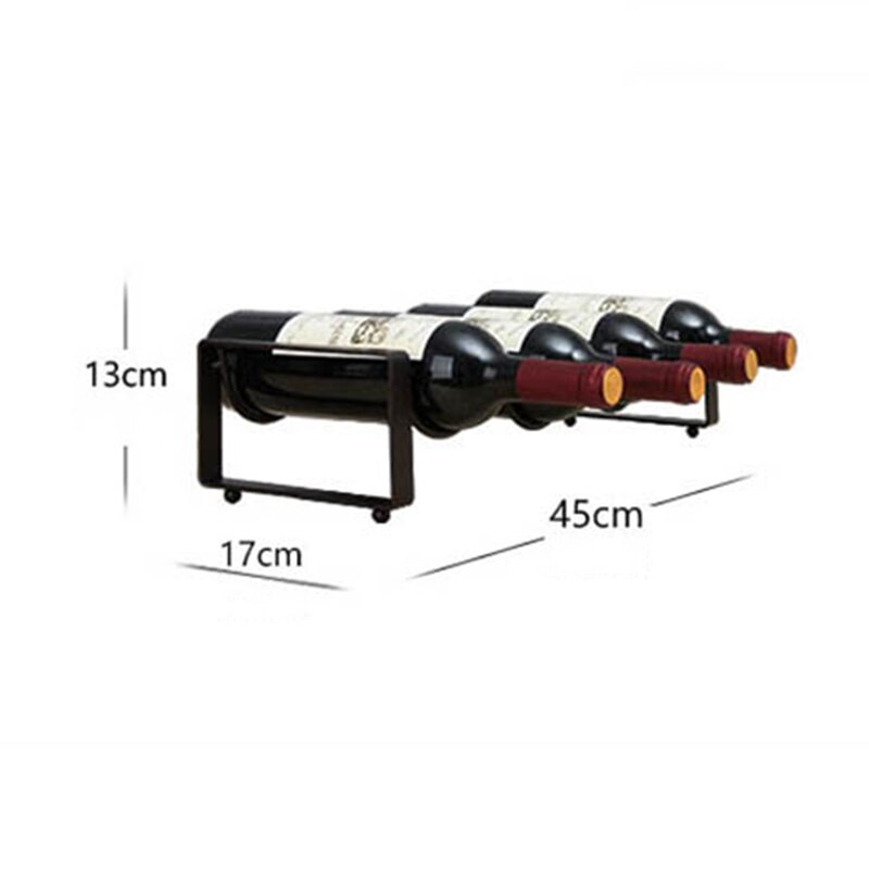 Estante de vino de hierro forjado de acero inoxidable Superimposable de estilo europeo, estante para botellas de vino para el hogar, decoración del gabinete del vino: C