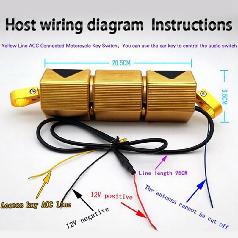 Motorcycle MP3 Player Handlebar Speaker Bluetooth Music FM Radio Waterproof Adjustable Bracket Bike o Stereo 12V