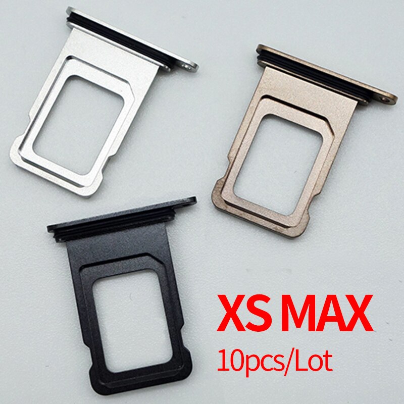 Adaptateur double SIM pour iPhone XS Max, 10 pièces/lot, , Original, remplacement de plateau de carte Sim
