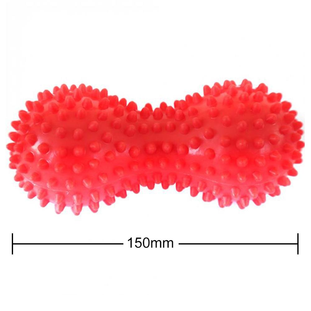 15cm 5 farver massagekugle spidse triggerpunkt lindring muskelsmerter stress jordnøddebold terapi sundhedspleje gym muskel relex apparat: Rød
