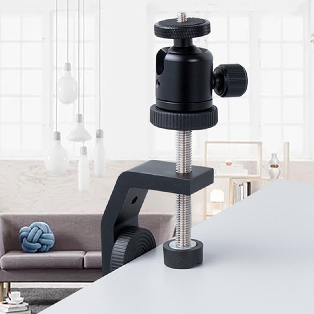 Universal- Aluminium Schreibtisch C Typ Kamera Schraube Klemme 360 Drehbare 1/4 &quot;Mini Ball Kopf Stativ für SLR-Licht halterung Stehen