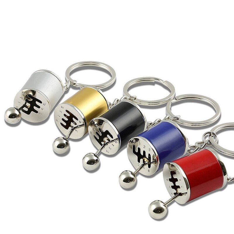 Mini Car Six Speed Removable Transmission Gear Shift Gear Shift Knob Gearbox Keychain Keyring