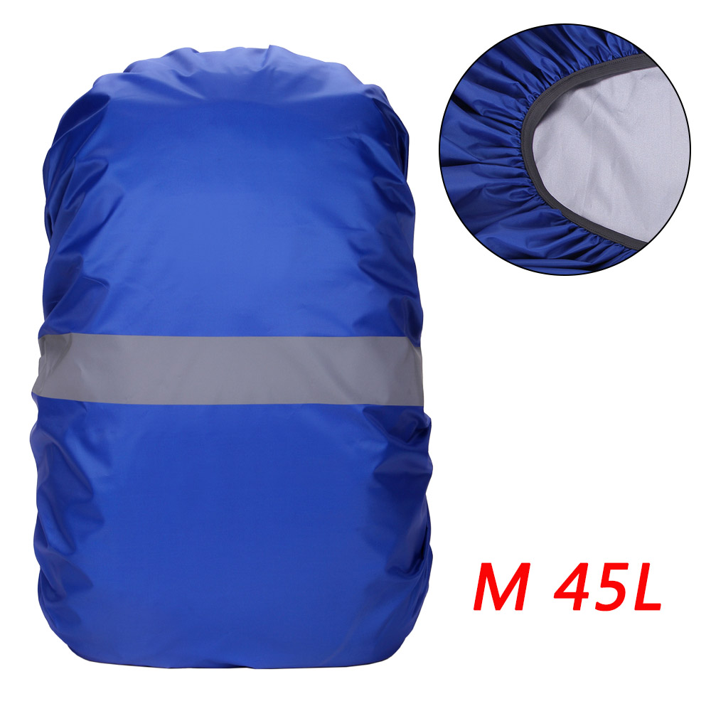 20-100l vandtæt sport rygsæk dækning taske regn dække med reflekterende strip cykling camping vandreture bjergbestigning sag sort: 45l