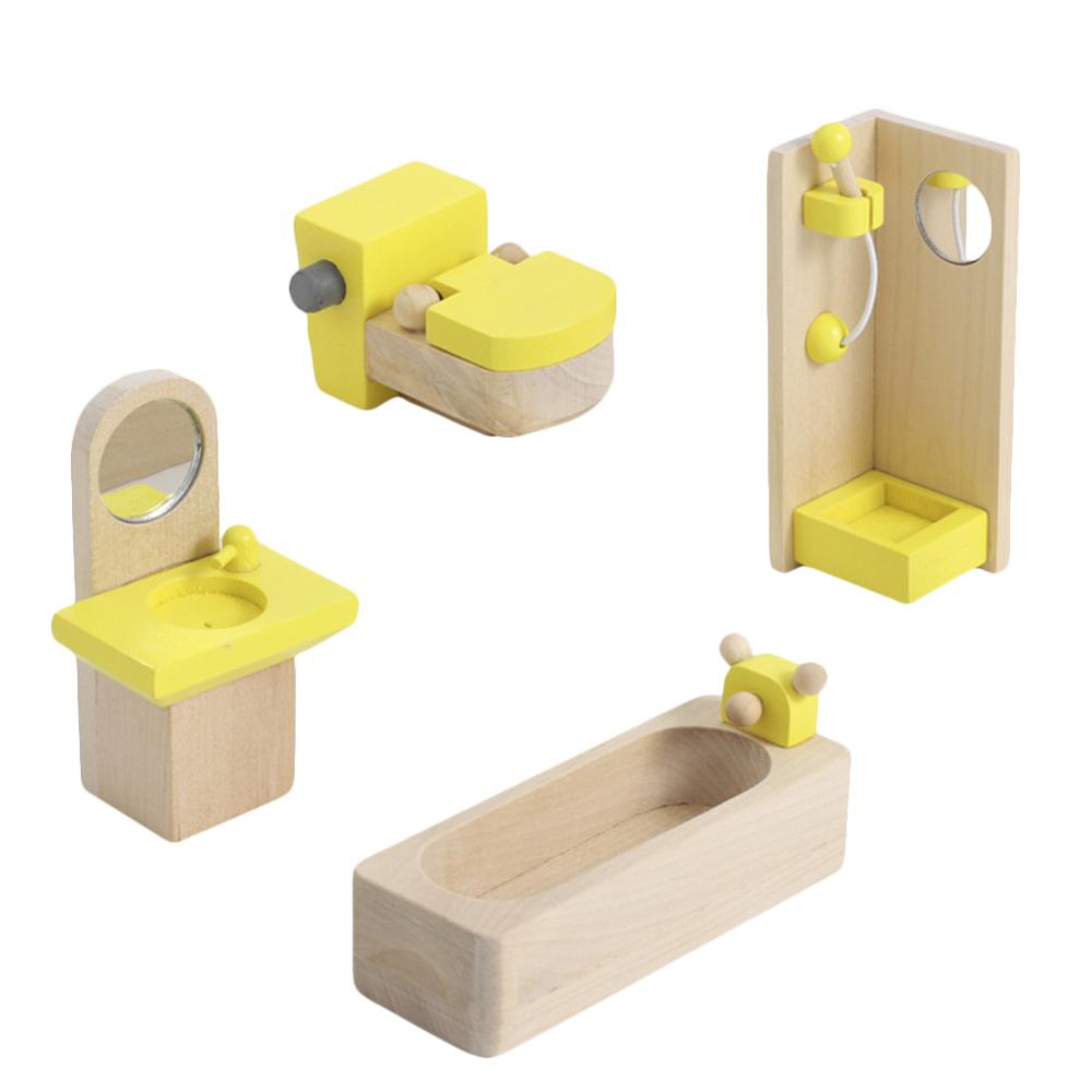 Giocattoli delicati in legno per mobili per case delle bambole Set in miniatura per bambini finta sale giochi accessori educativi per bambini