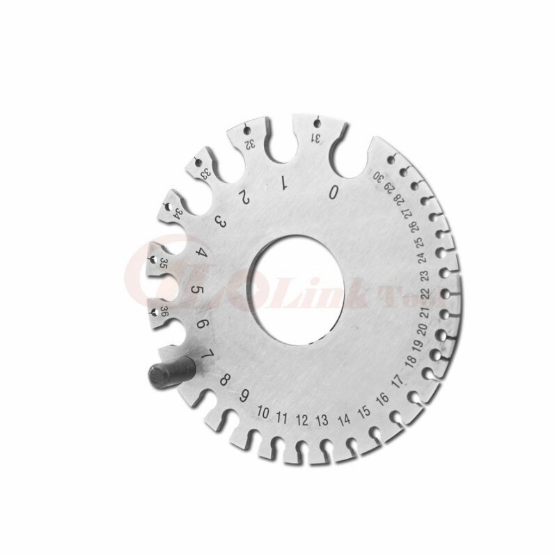 0-36 Round AWG SWG Wire Gauge Thickness Ruler Gauge Diameter Stainless Steel Measurer Tool
