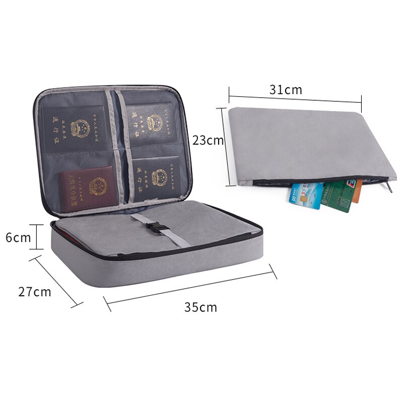 1PC Travel Waterproof Travel Storage Bag Document File Organizer Zipper Pouch UK