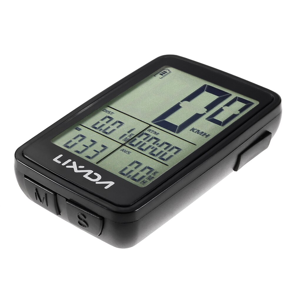 Lixada USB Rechargeable Wireless MTB Bike Cycling Computer Bicycle Speedometer Odometer Bicycle Accessory Mount LED Digital Rate