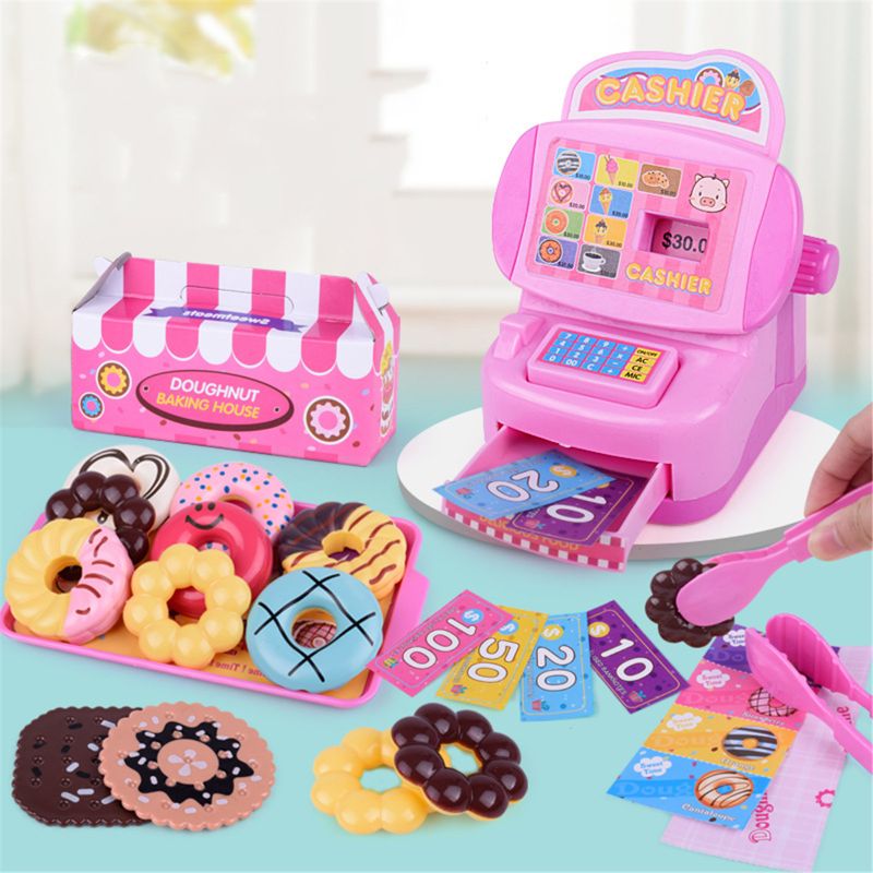 Simulation Selling Doughnuts Shop Dessert Pretend Play Early Education Toy For Kids