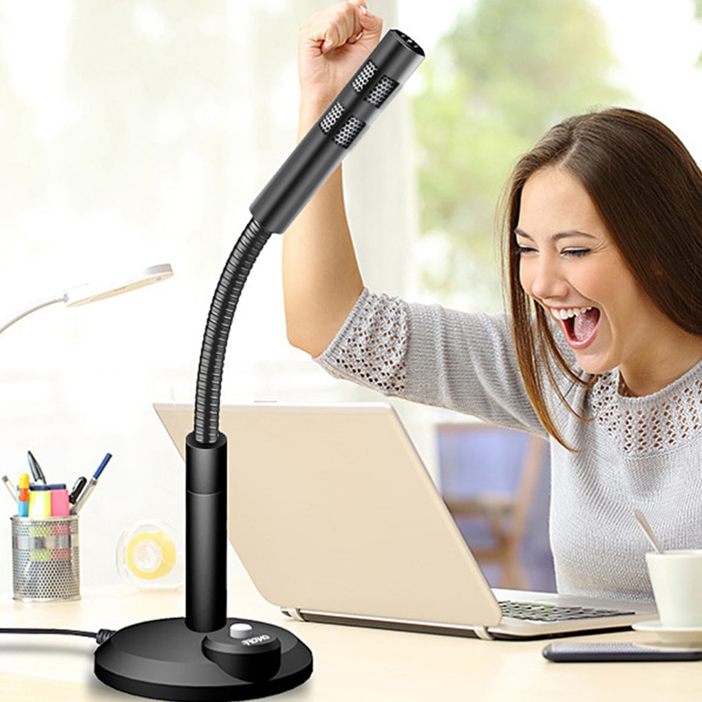 USB 3.5mm Desktop Microphone Universal Voice Recording Office Home Computer Meeting Microphone
