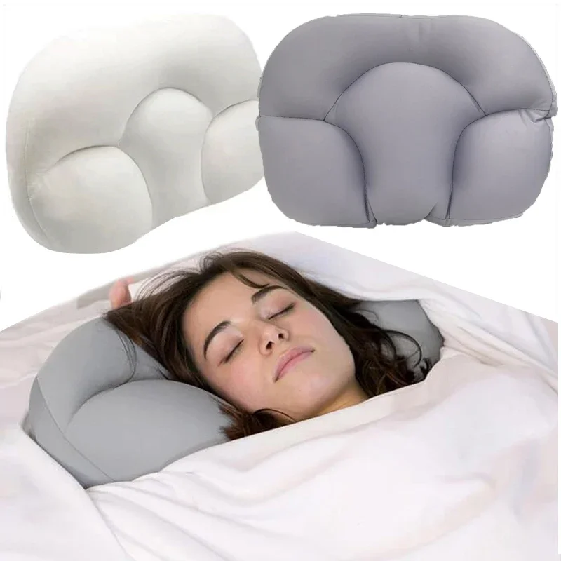 Almohada ergonómica de espuma viscoelástica para soporte de cabeza y cuello, cojín de masaje multiposición para relajación y alivio de la postura en forma de huevo)
