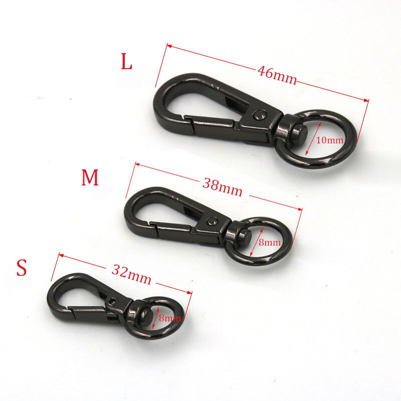 3Pcs Metal Swivel Trigger Karabijn Karabijnhaak Sleutelhanger Ring Paracord Lanyard Diy Outdoor Rugzak Tas Onderdelen Clip gespen