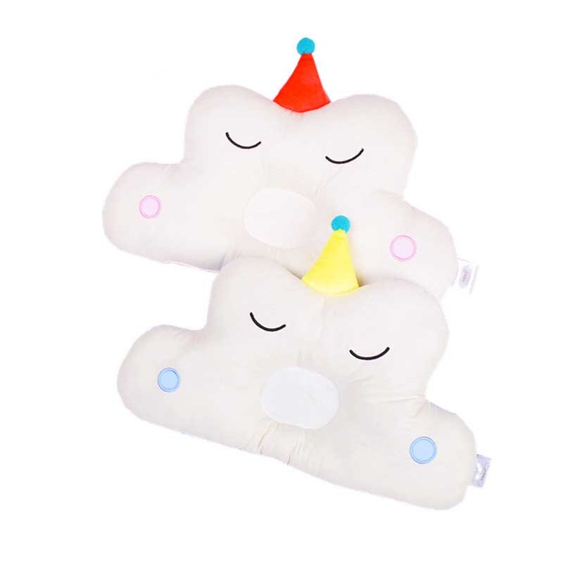 Cotton Cloud Shape Baby Sleeping Head Positioner Pillow Embroidery Newborn Stroller Pram Cushion 0-1Year