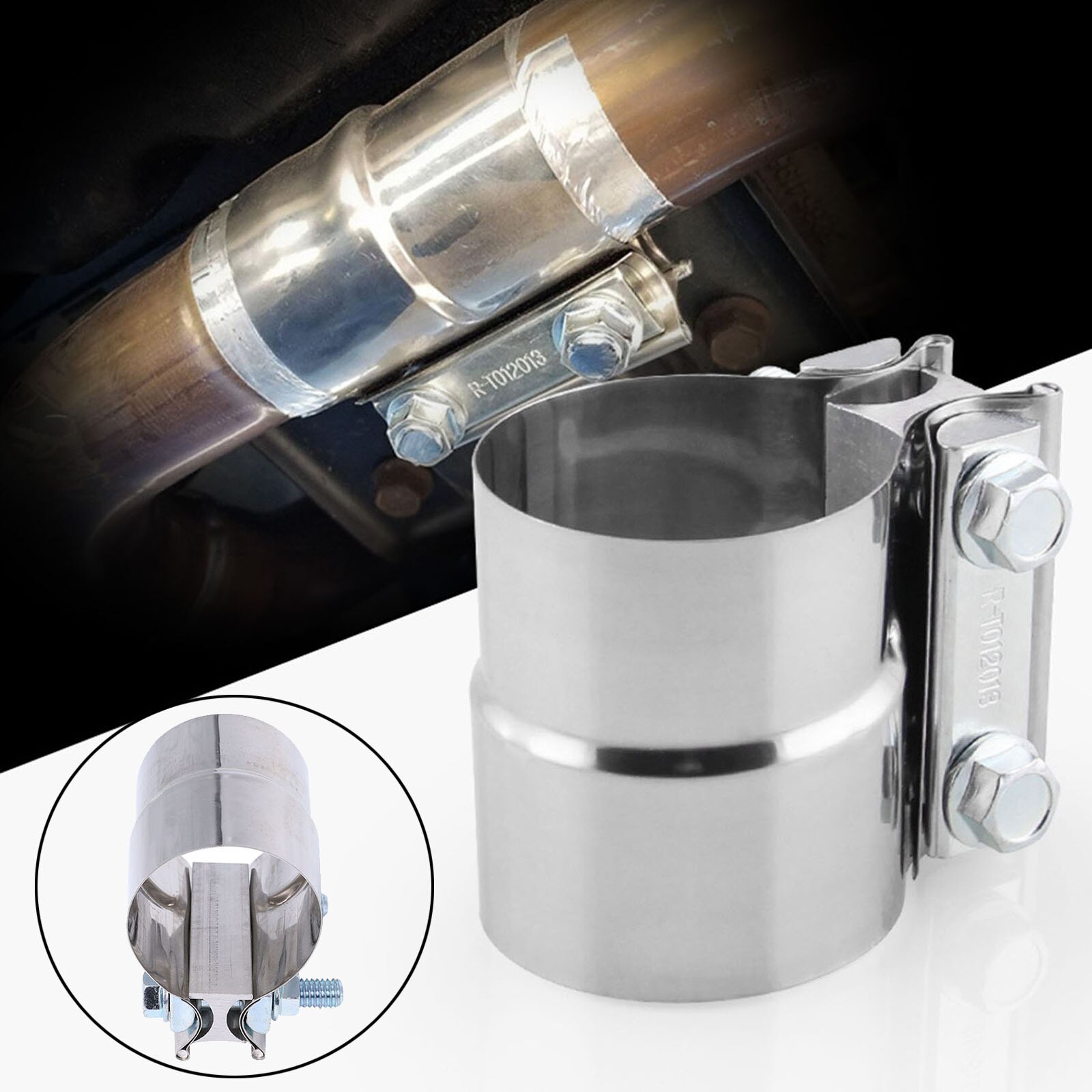 3 Inch Exhaust Sleeve Band Clamp for OD to ID Exhaust Pipes Exhaust Repair