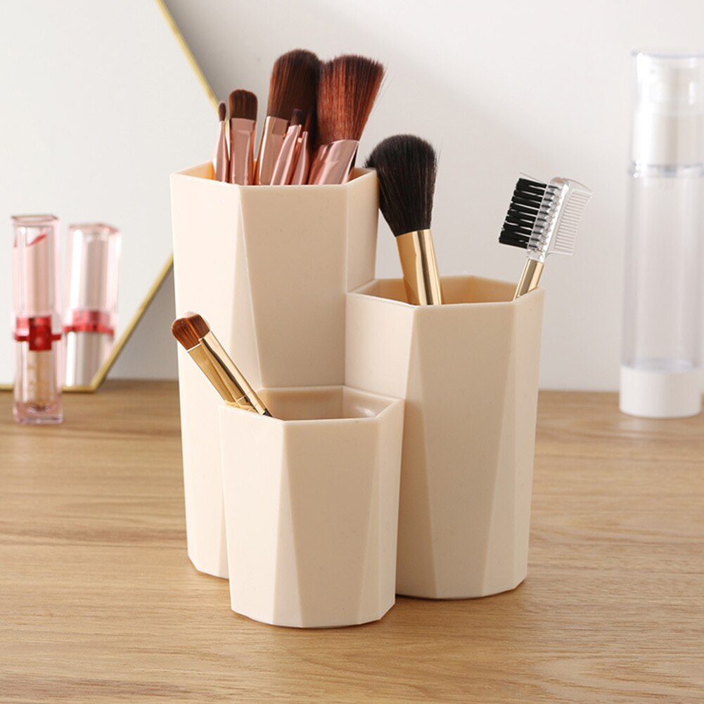 Caja de almacenamiento de cosméticos de escritorio de plástico pinceles para lápiz labial soporte organizador cajas de esmalte de uñas joyería estante de exhibición Kits de herramientas de maquillaje