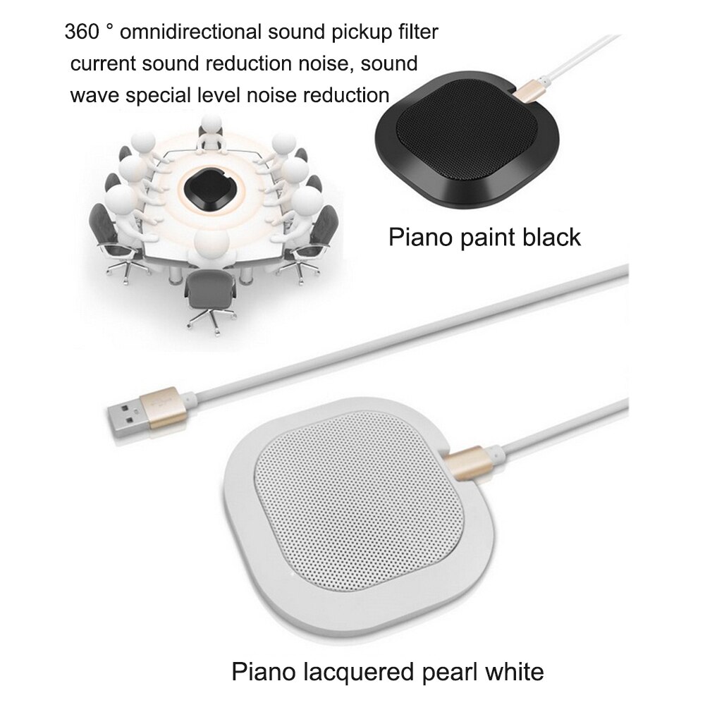 Usb Plug Computer Tabletop Omnidirectional Condenser Boundary Conference Microphone For Recording Gaming Voip Call