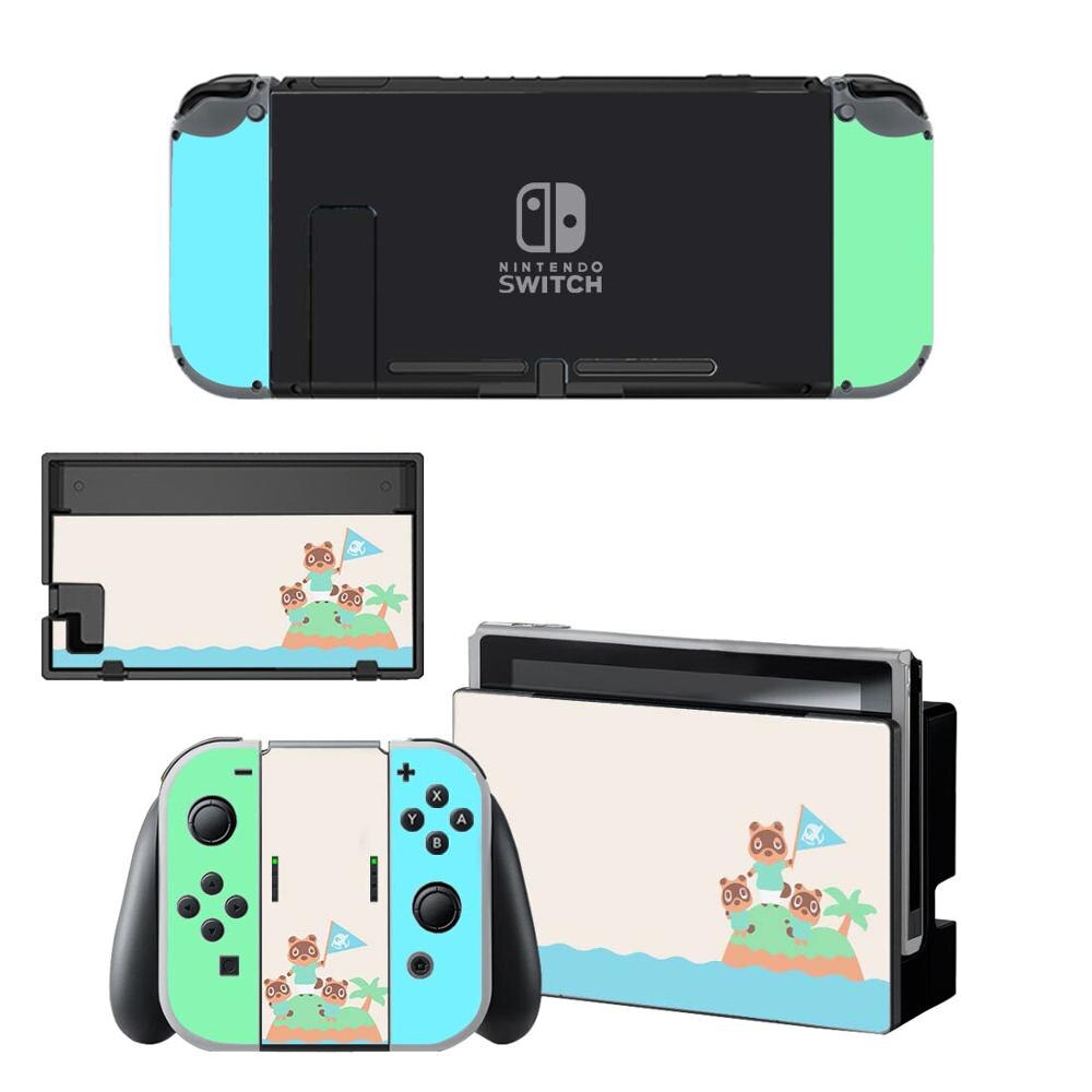 Animal Crossing Screen Protector Sticker Skin for Nintendo Switch NS Console Dock Charger Stand Holder Joycon Controller Skin: BYSNS0059