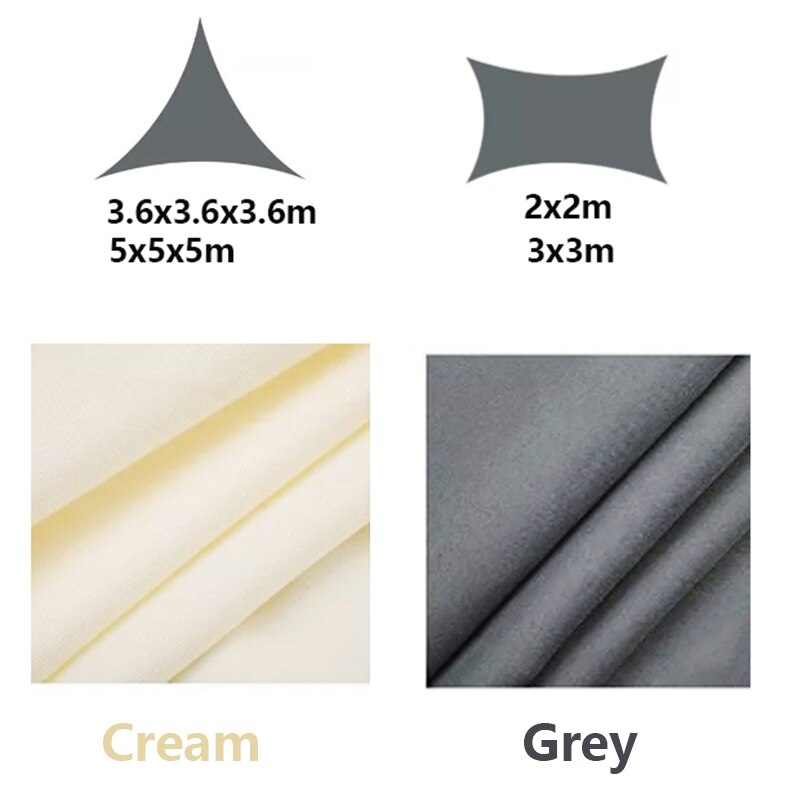 Waterproof Sun Shelter 300D Outdoor Yard Garden Shade Sails Triangle Large Swimming Patio Pool Canopy Camping Awning