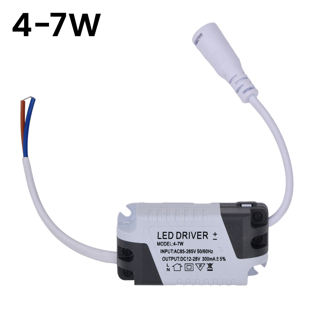 Controlador LED 8-18W/8-24W/24-36W transformador de iluminación adaptador de fuente de alimentación para tira de lámparas Led AC 85-265V controlador de lámpara de Panel: Negro