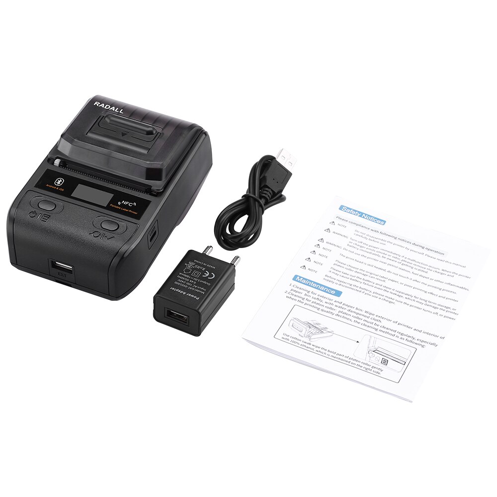 Mini Bluetooth Printer 58mm Wireless Thermal Printer Portable Receipt Machine USB Label Bill ESC POS IOS Android Label Printer