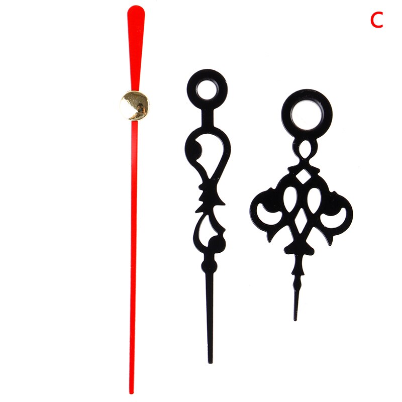 1Sets Quartz Wall Clock Replacement Movement Mechanism Spindle Long Hands DIY Repair Part Set: C