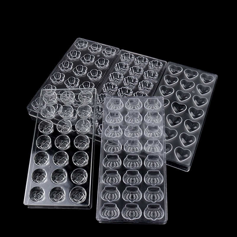 3D Polycarbonaat Chocolade Mallen Chocolade Candy Bars Mallen Lade Polycarbonaat Plastic Vorm Bloemen Bakken Gebak Bakkerij Gereedschap