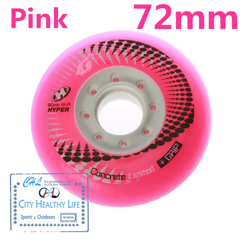 [72mm 76mm 80mm] 100% Original 84A SEBA Hyper + G Griff Beton Inline Rollschuhe Rad rollschuh FSK Slalom Bremsen Rad: Rose 72mm