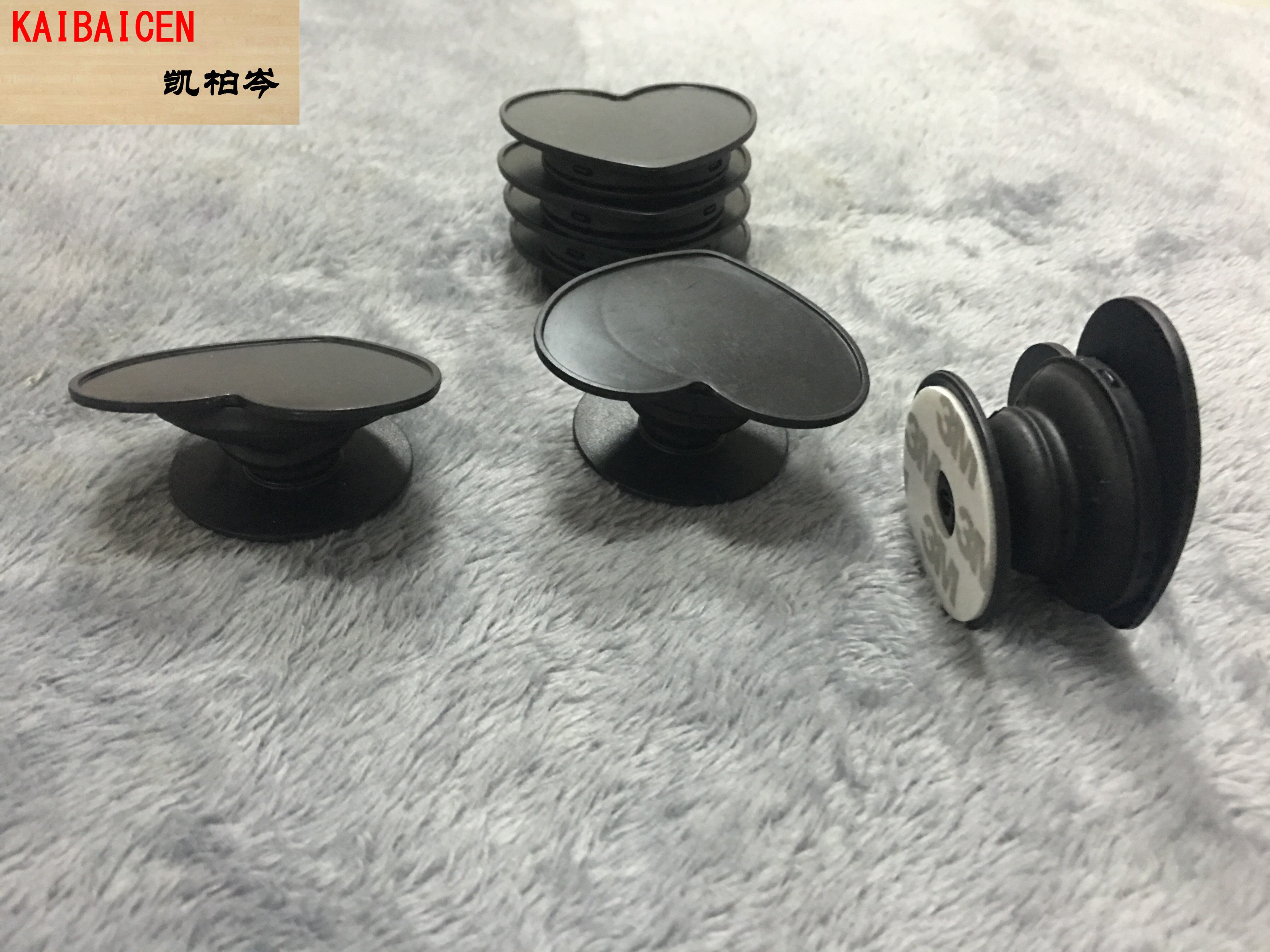 100pcs/lot Universal Heart Cell Phone Holder Real 3M glue Grip UV phone Stand 360 Degree Finger Holder Flexible adjustable