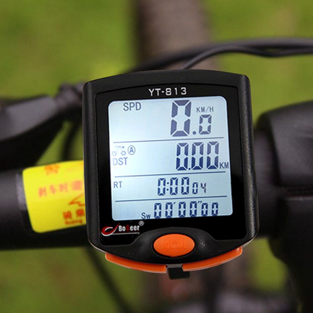 YT-813 Bike Speed Meter Digitale Fiets Computer Multifunctionele Waterdichte Sport Sensoren Fiets Computer Snelheidsmeter