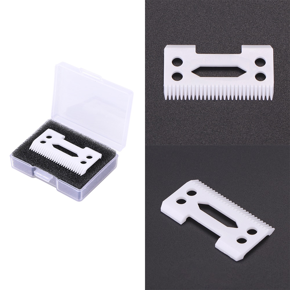 10PCs Magic Clip 2 Holes Hair Clipper Blade Cutter Electric Clipper Blades Ceramic Blades Shear Clipper With Box Blade Knife