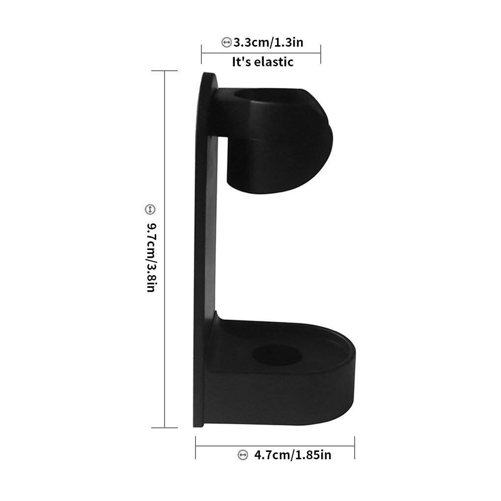 Electric Toothbrush Holder Wall-Mounted Traceless Stand Rack Toothbrush Organizer Space Saving Bathroom Accessories: A-Black