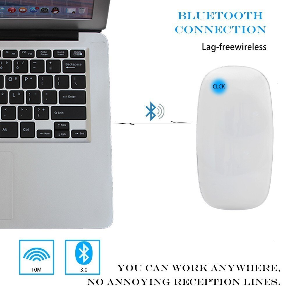 Bluetooth Wireless Arc Touch Magic Mouse 2 Ergonomic Optical Computer Mause Mini 3d Slim Office PC Mice For Apple Macbook Laptop