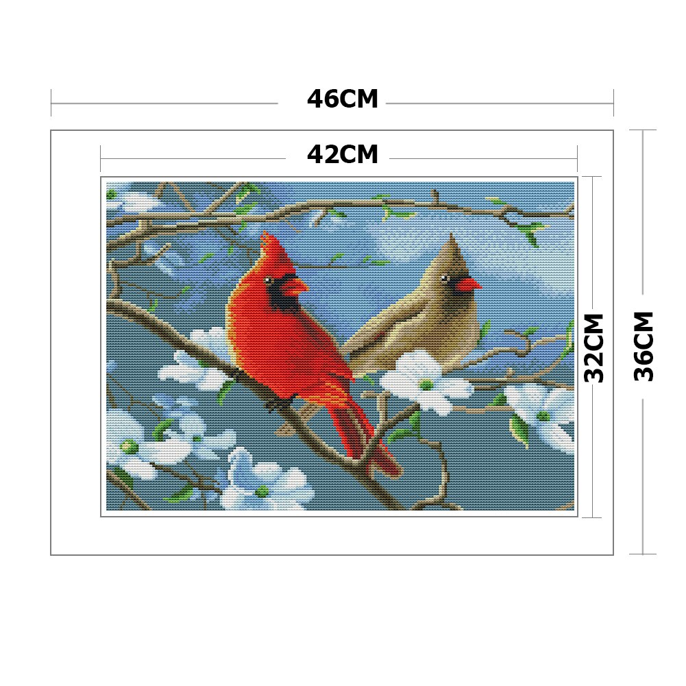 Cross Stitch Kits Animals Patterns Series Stamped Needlework Canvas 11CT Counted Handmade Kits with Manual Instruction: A