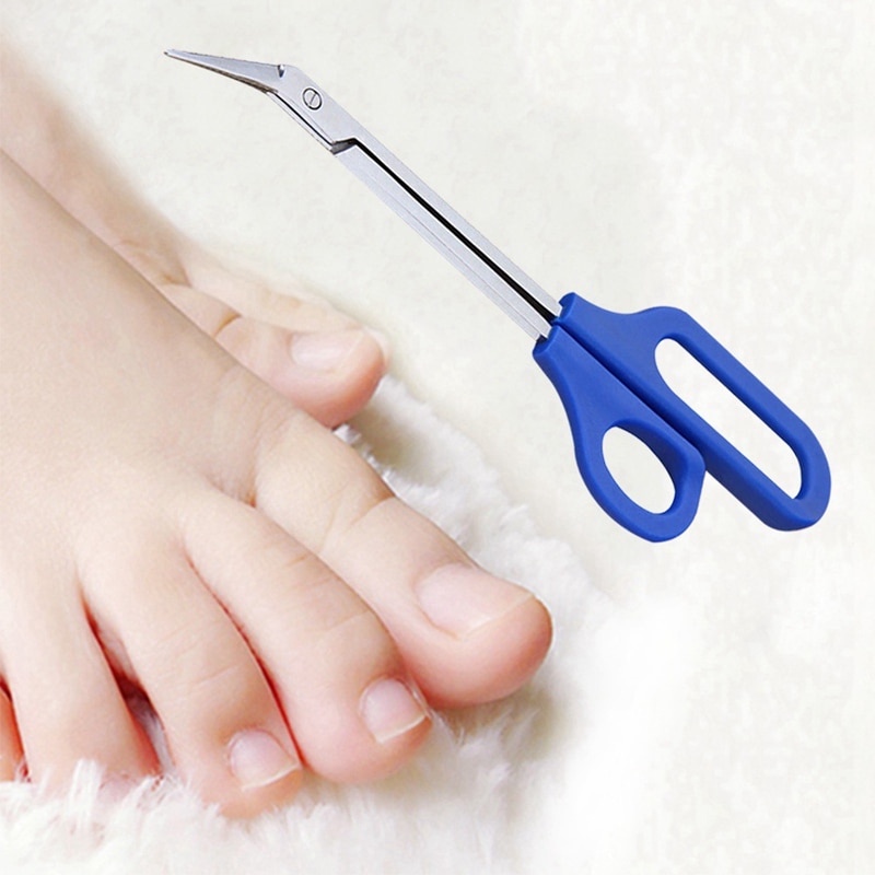 1pc Blue Cutting Clipper Cutter Easy Grip Long Toe Nail Toenail Scissor Manicure Tool