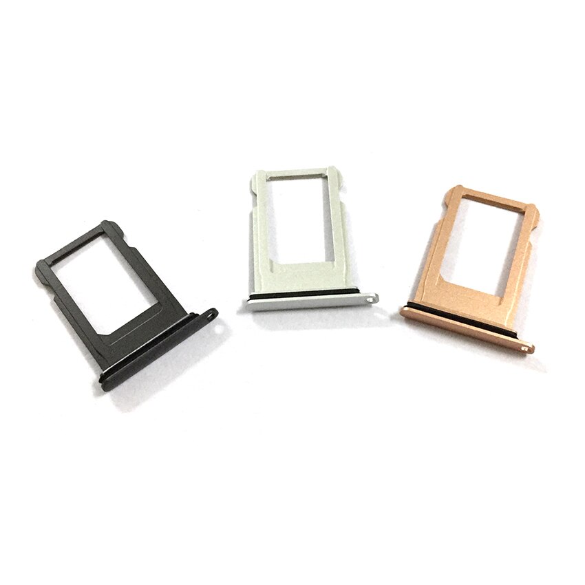 Sim Tray Holder For Apple IPhone 8 / 8 Plus SIM Card Tray Slot Holder Adapter Socket Repair Parts
