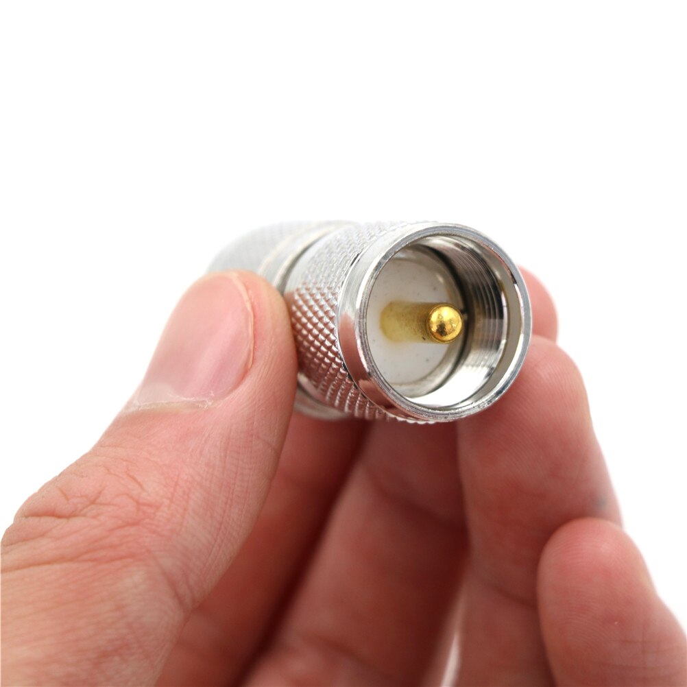 1X UHF PL259 Male To UHF PL-259 Male Plug RF Coaxial Adapter Connector Double Straight Long RF Coax Adapter Connector
