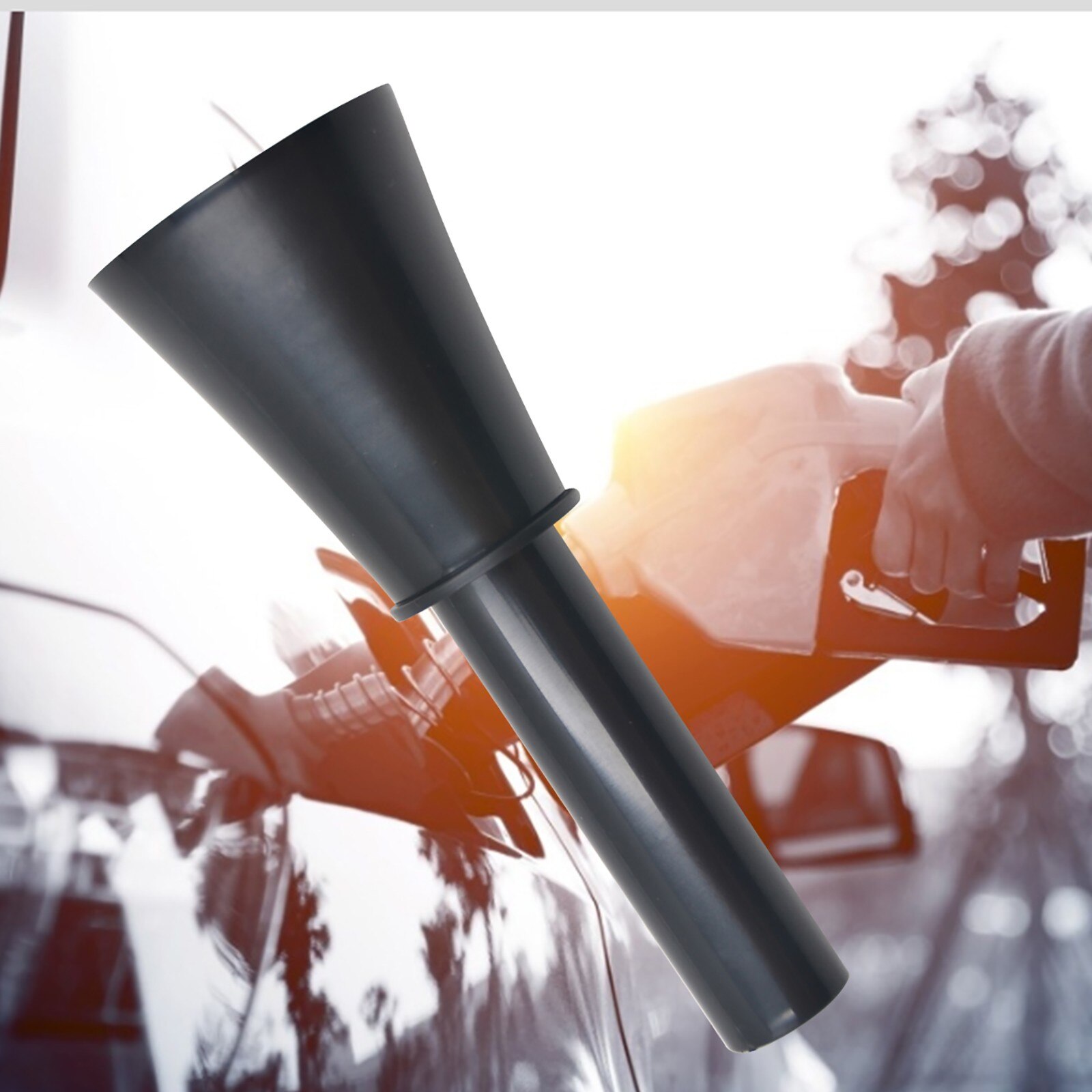 Car Emergency Fuel Gas Petrol Filler Funnel 1681668 Black for Focus MK2 07-11 Auto Car Accessory