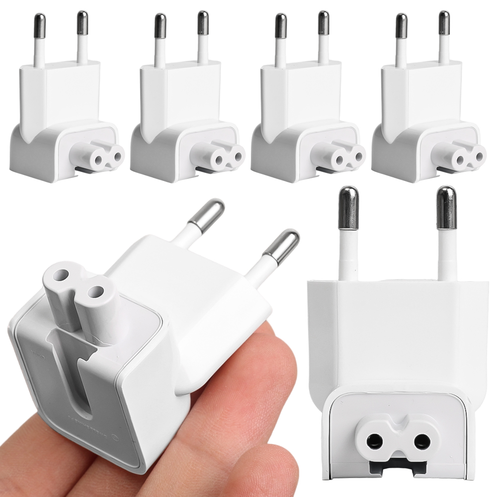 EU Plug AC Power Adapter Travel Wall Outlet Converter Duck Head for MacBook MagSafe 45/60/85W for IPad 10W/12W Charging Adapters