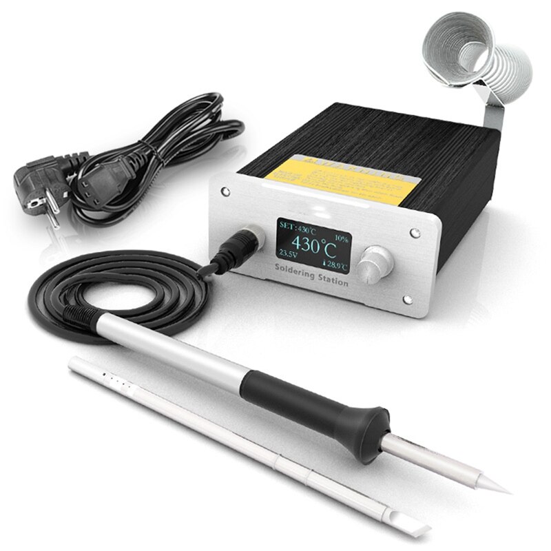 T12 12mm Metal Aluminum Handle for OLED/LED Digital Electric Soldering Station for T12 Solder Tips GX12 5Pin Plug